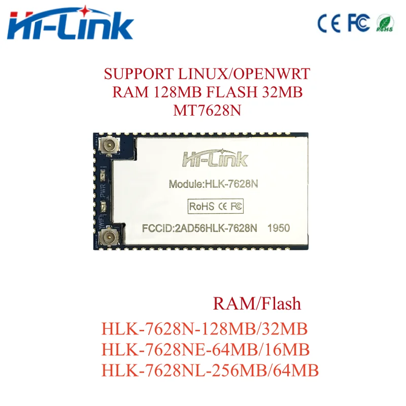 HLK-7628N MT7628 OpenWrt WiFi Wireless Router Module Linux Test Board for Gateway 4G LTE with 128M 32M 7628NE Smart Home CEFCC ble mesh usb test board cdsenet e104 bt12nsp tb development board for blue tooth wireless module e104 bt12nsp