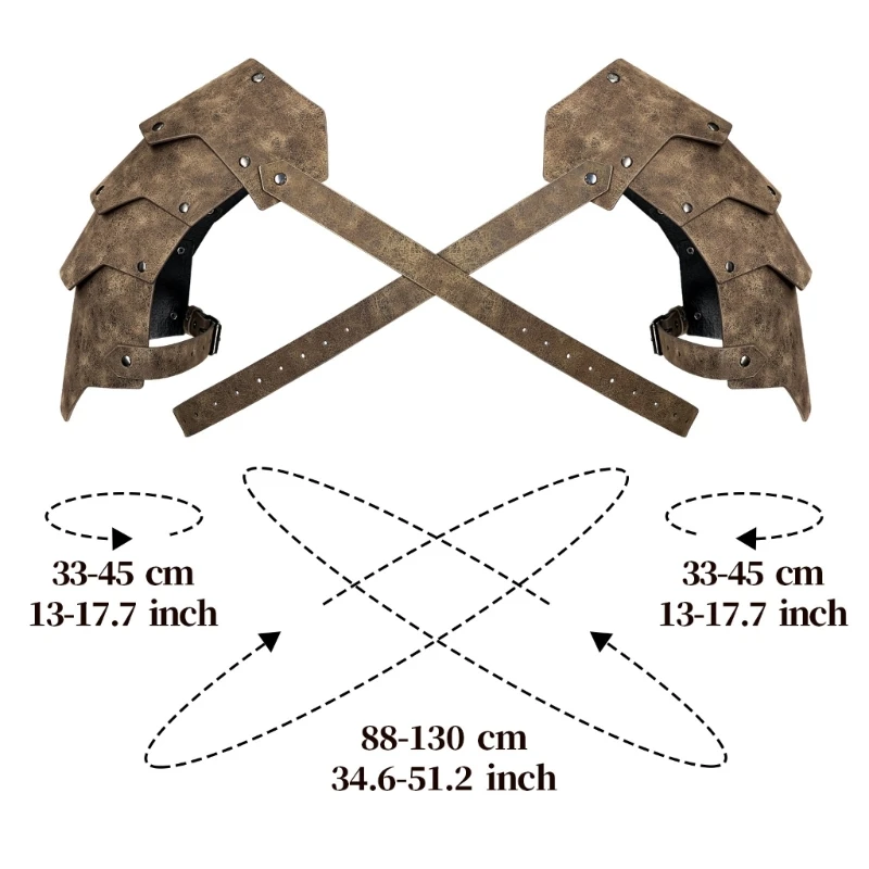 Armaduras ombro medievais Steampunk Armaduras peito Armas arnês ajustáveis