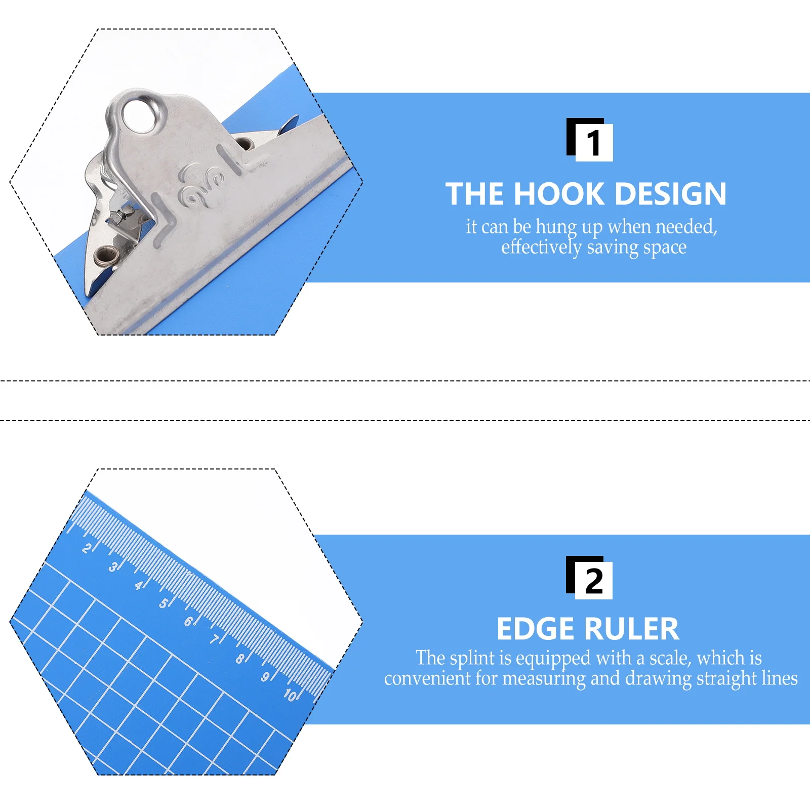 

10pcs Plastic Clipboards A6 Writing Folder Ruler Measurement Hanging Boards Document Organizer File Holder For Office School