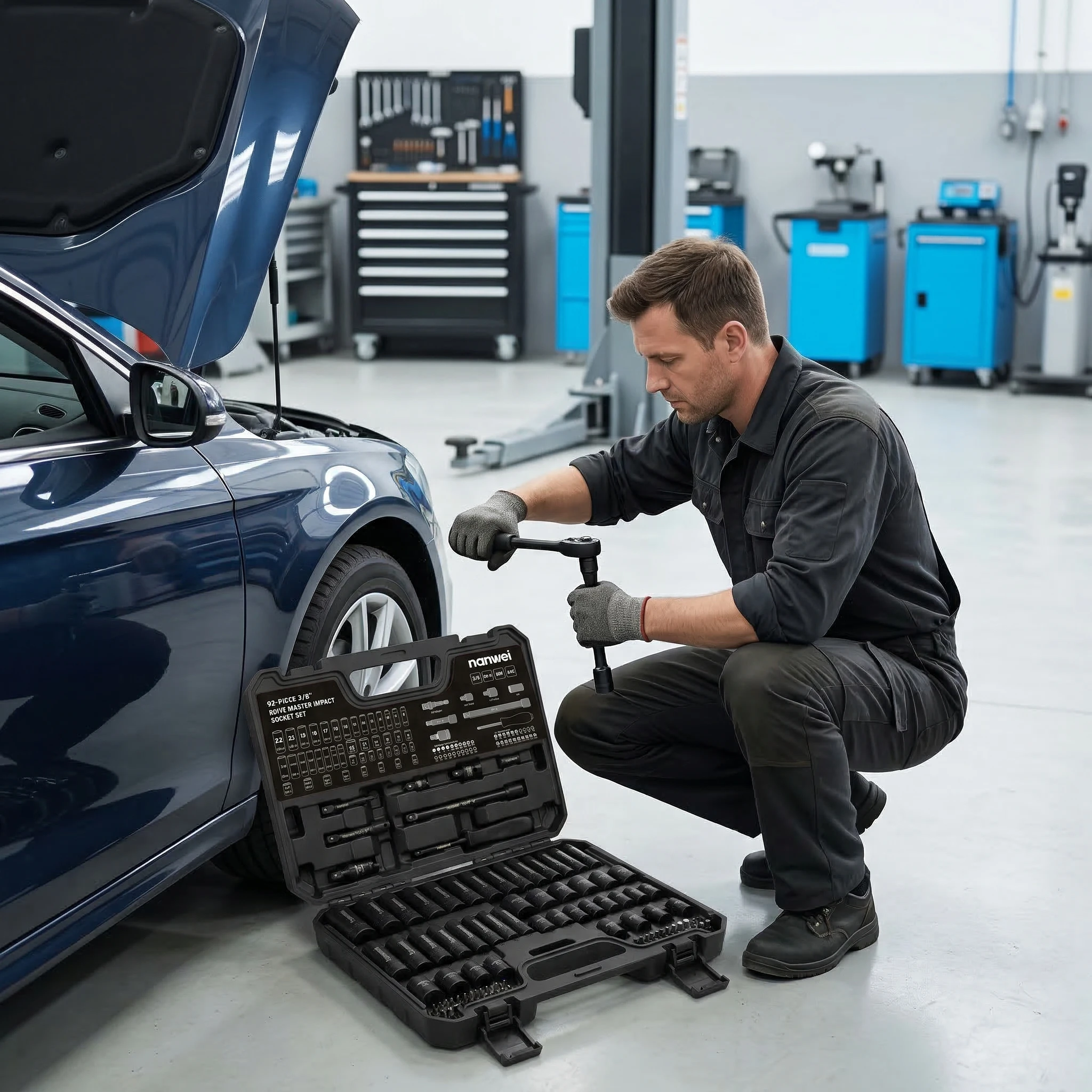 Zestaw 92 elementów: nasadki u – Impact Wrench Extension Bar Set recenzja i cena