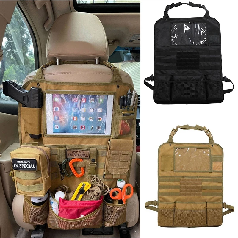 

Car Back Seat Organizer with Tablet Holder Multi Pockets Seat Hanging Storage Bag Oxford Durable Seat Back Protector