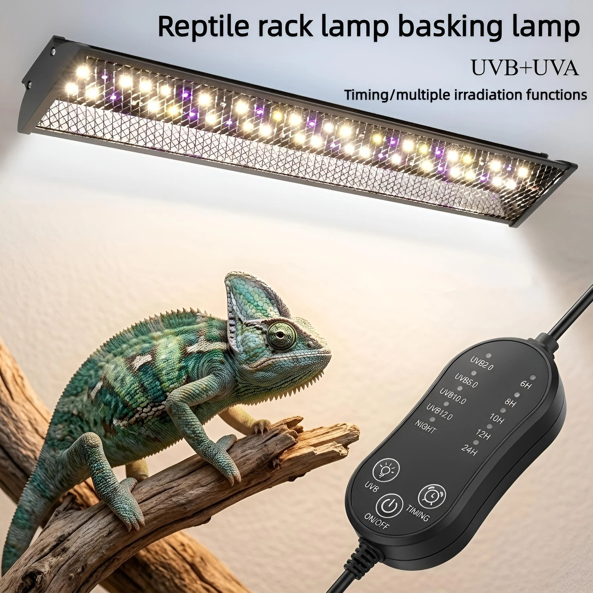 Reptile UVB/UVA Full Spectrum Lamp Timer Dimming 4 Sizes Controller