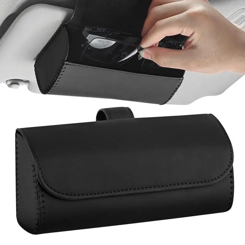 

Sunglasses Box for Car Car Eyeglass Holder Glasses Storage Clip Visor Sunglass Holder Multi-function Bill Clip Car Accessories