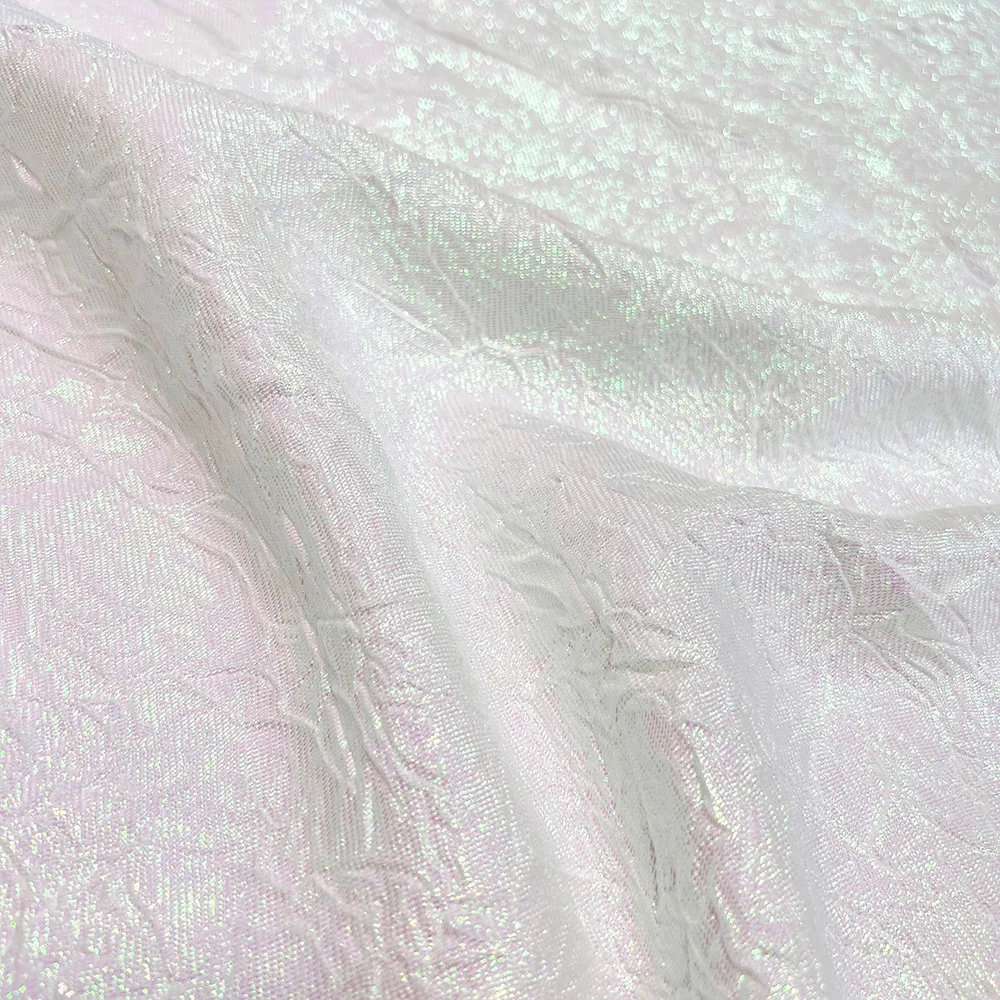 2025 5 ياردة النيجيري الأفريقي الديباج الجاكار قماش الدانتيل الأبيض