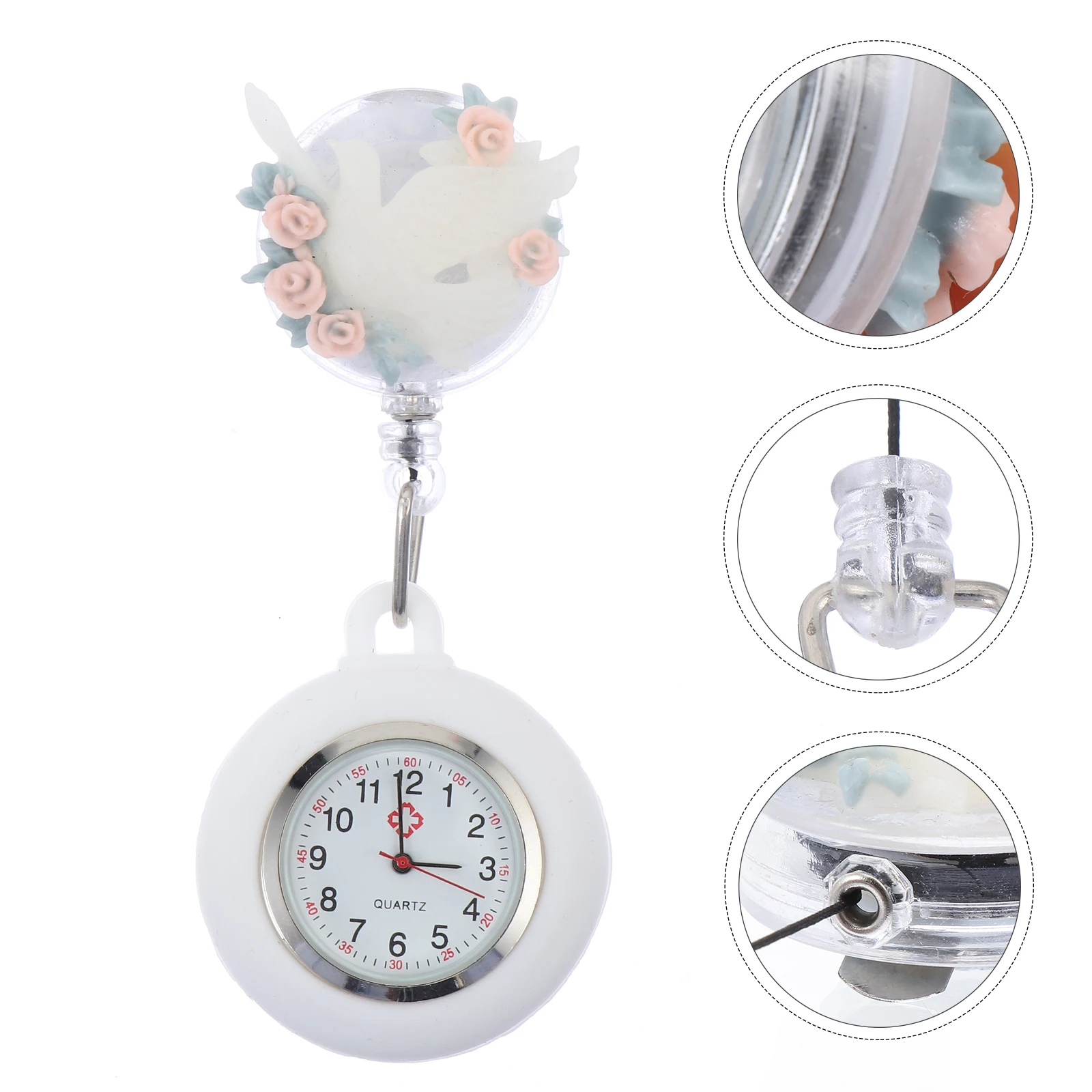 

Pocket Watch Fashion Nurses Watches Women Operated Clip On Low Power Great Gift Hospital Tool