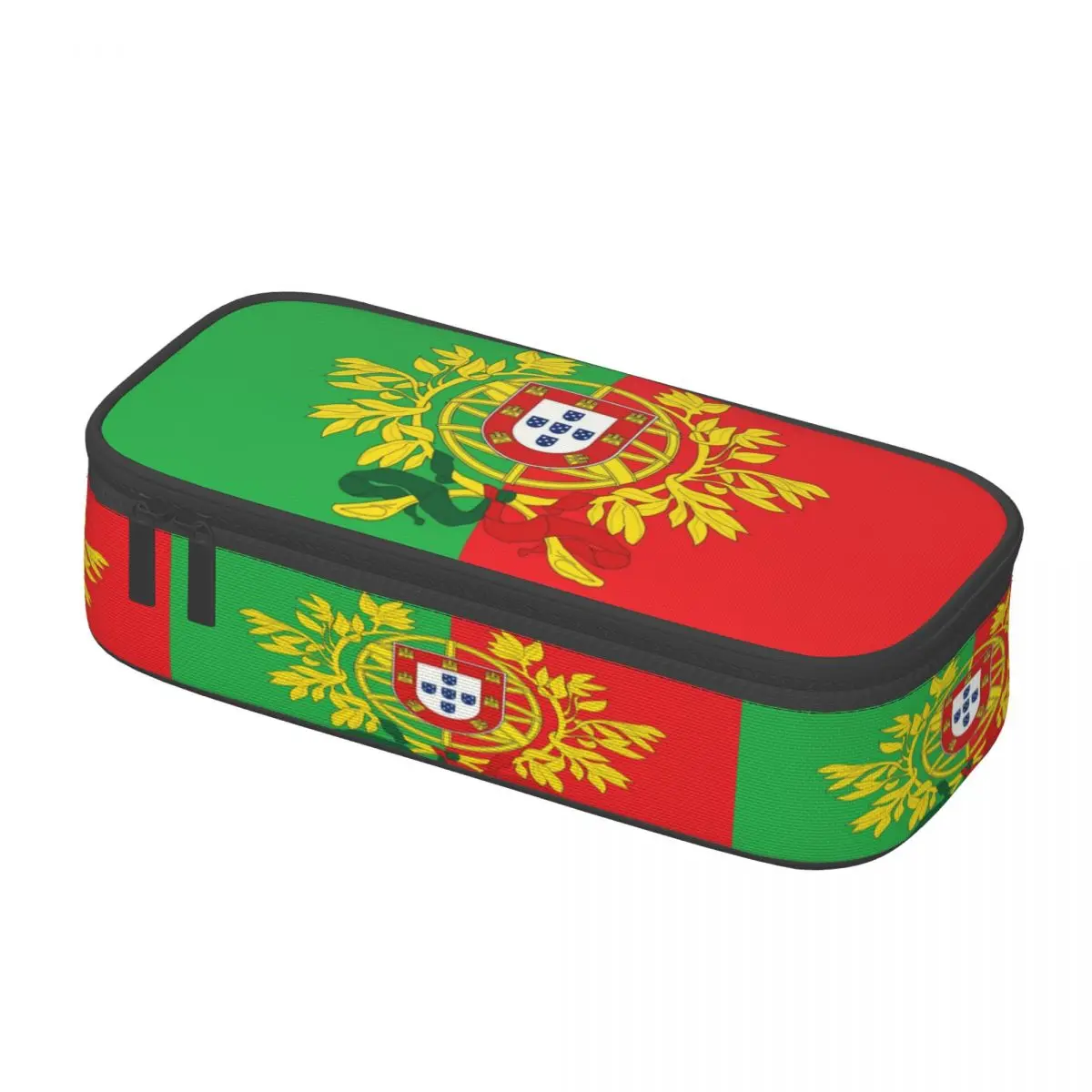 Imagem -03 - Bolsa para Lápis de Grande Capacidade Bandeira Portuguesa Acessórios Escolares Brasão de Portugal Art Estojos Kawaii para Meninas e Meninos