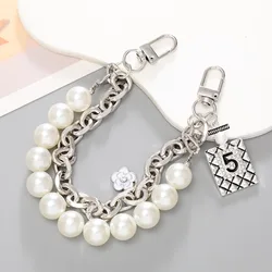 DIY Mobile Phone Lanyard Beaded Practical Metal Pendant Phone Chain Accessory Cellphone Strap Beaded Bag