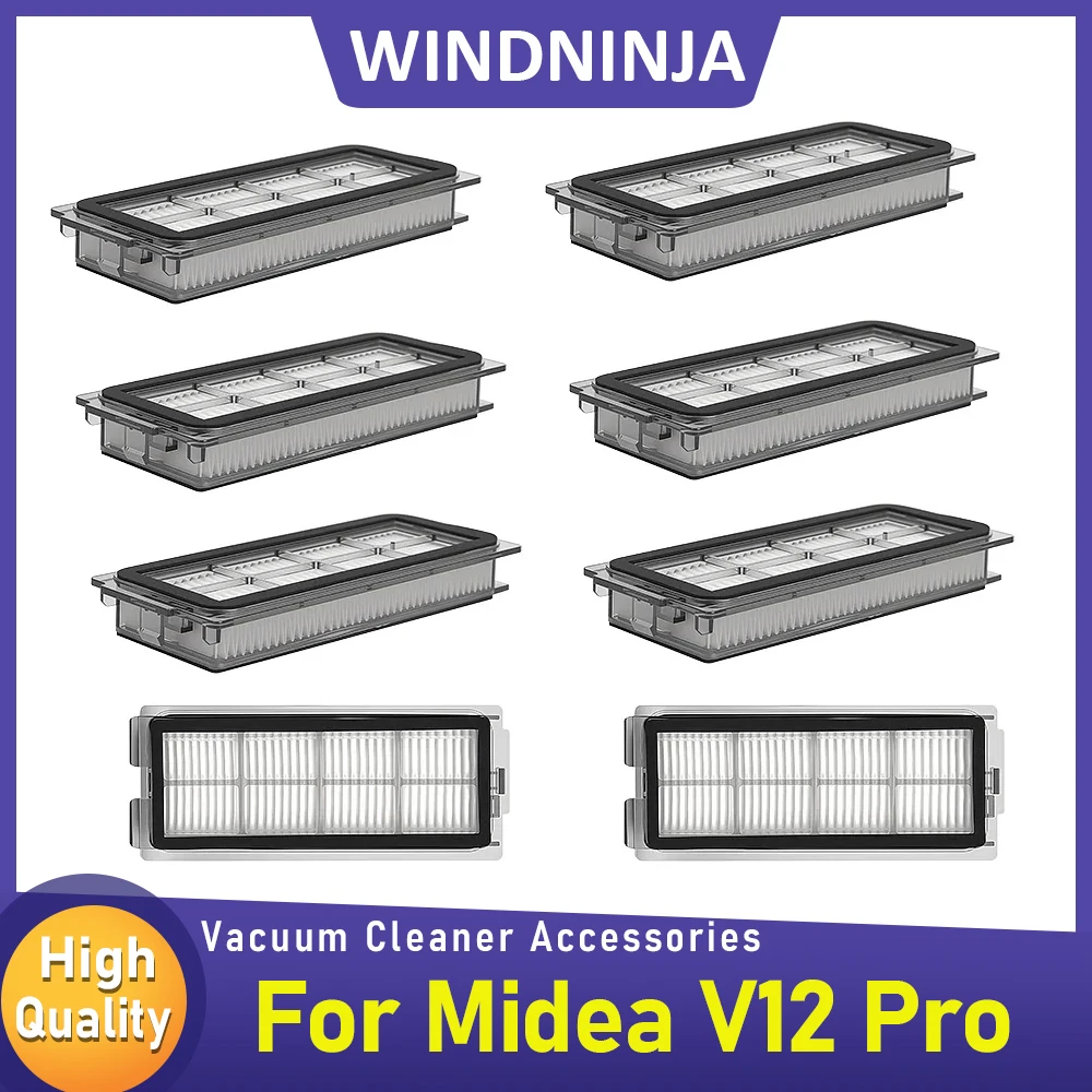 مكنسة كهربائية فلتر HEPA لـ Midea V12 Pro مكانس كهربائية للكنس استبدال الملحقات تصفية قطع الغيار للتنظيف المنزلي