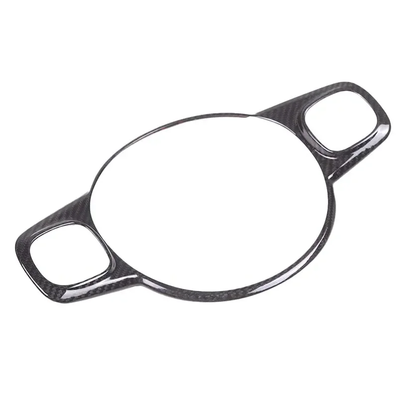 

For Fiat 500 595 2022 real carbon fiber car steering wheel button frame decorative panel interior modification accessories
