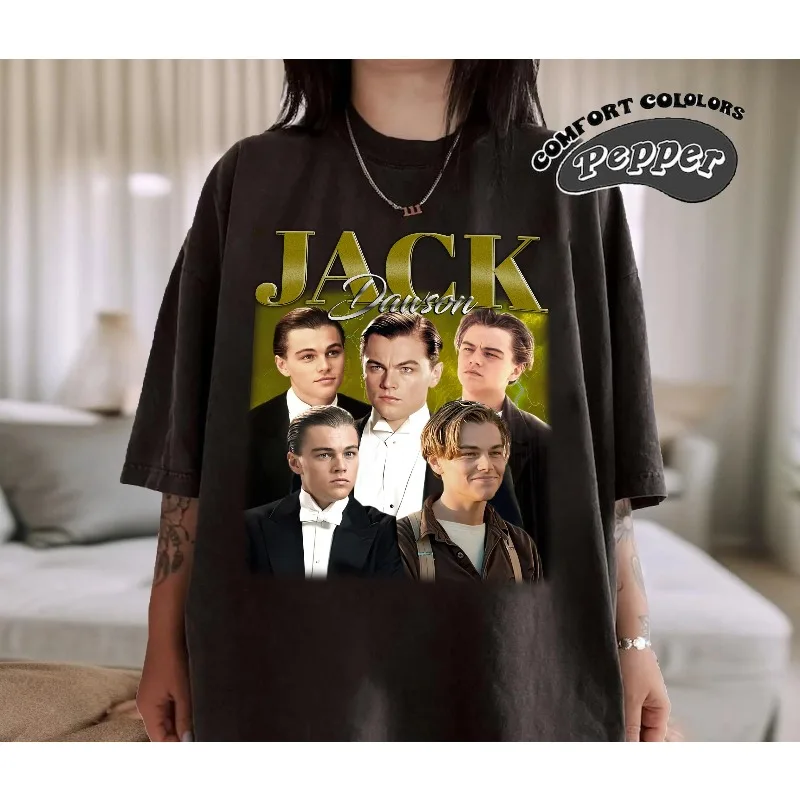 Jack Dawson's Titanic Movie T-shirt, Women's T-shirt, Four Season New Design, Suitable for Both Men and Women, Casual T-shirt