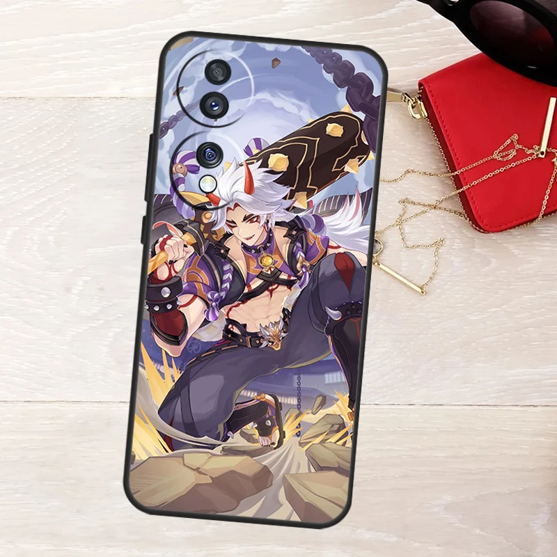 Genshin Impact Arataki Itto Case For Honor X9b X8b X9a X8a X6a X7a X7 X8 X9 Cover For Honor Magic 5 6 Pro 50 70 90 Lite