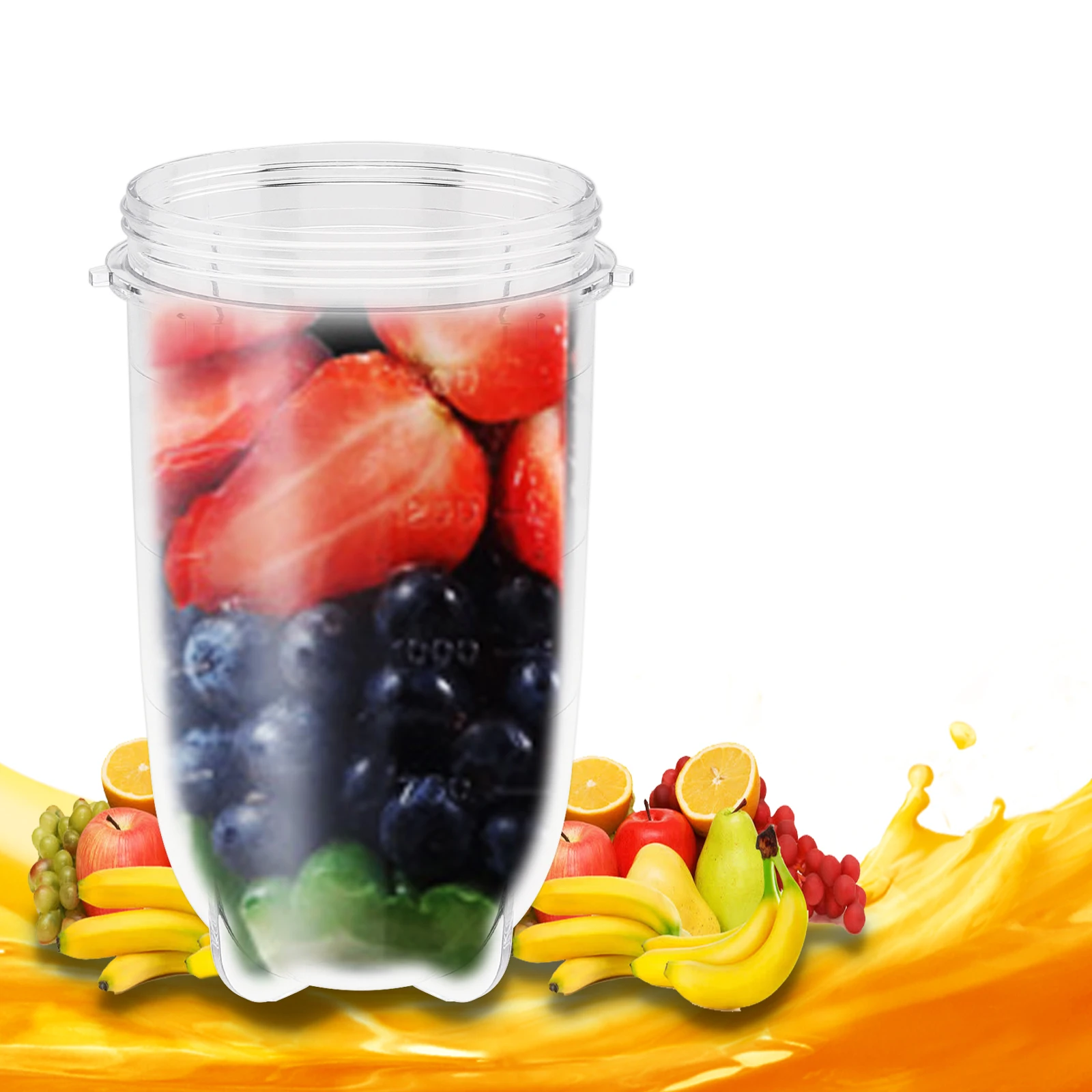 16OZ 250W Portable Transparent Juicer Mixer Cup Fit for Magic Bullet MB1001 Replacement Cup Juicer Accessories Tools