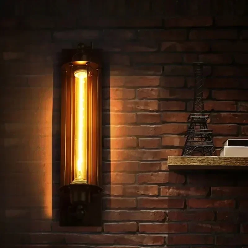 

Retro Industrial Style Iron Wall Light Corridor Staircase Restaurant Loft Bedroom Lamp Bedside House Decor Indoor LED Lighting