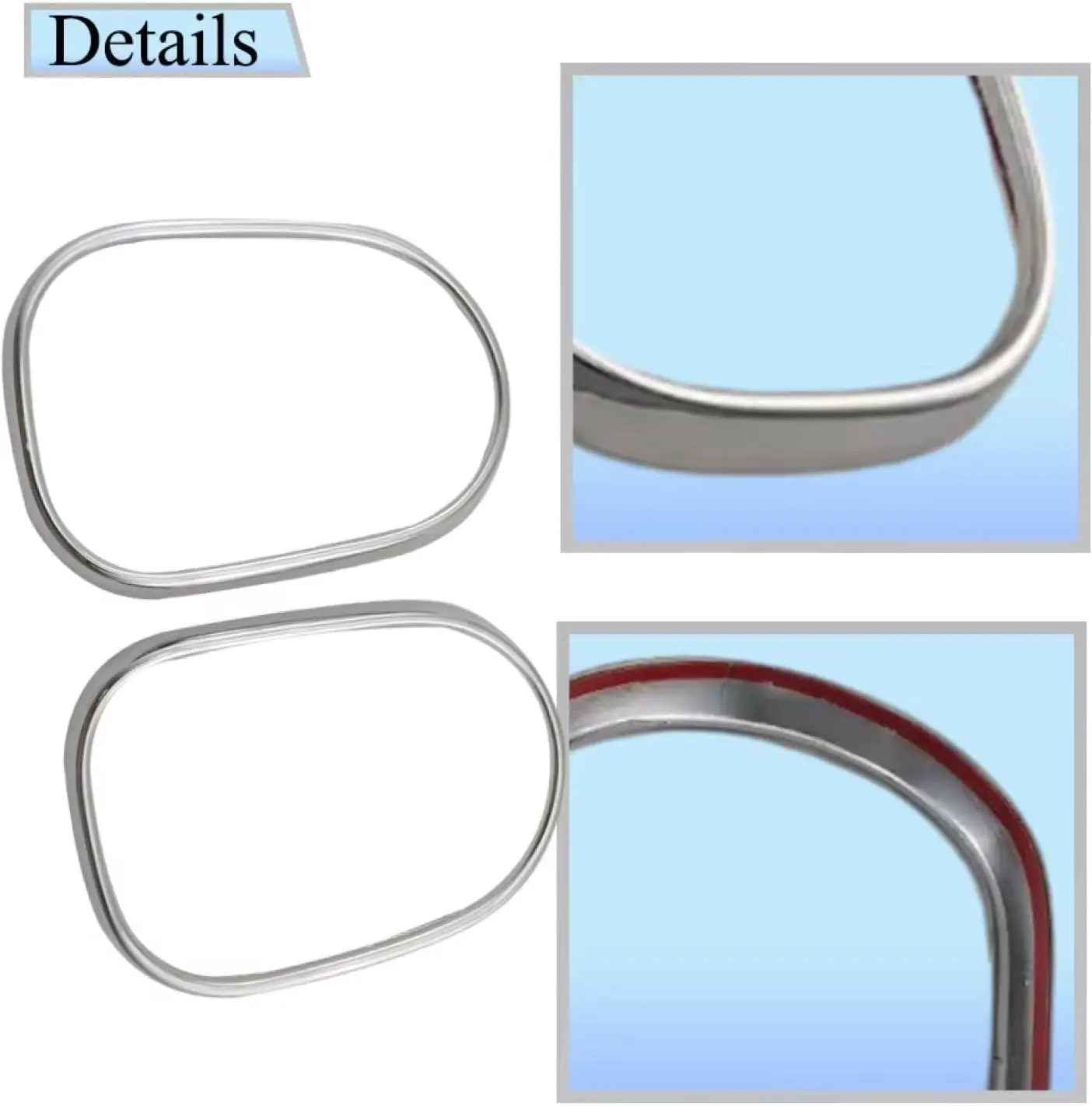 

2pcs Chrome Car Side Door Rear View Mirror Frame Ring for Mercedes Benz W163 ML Class