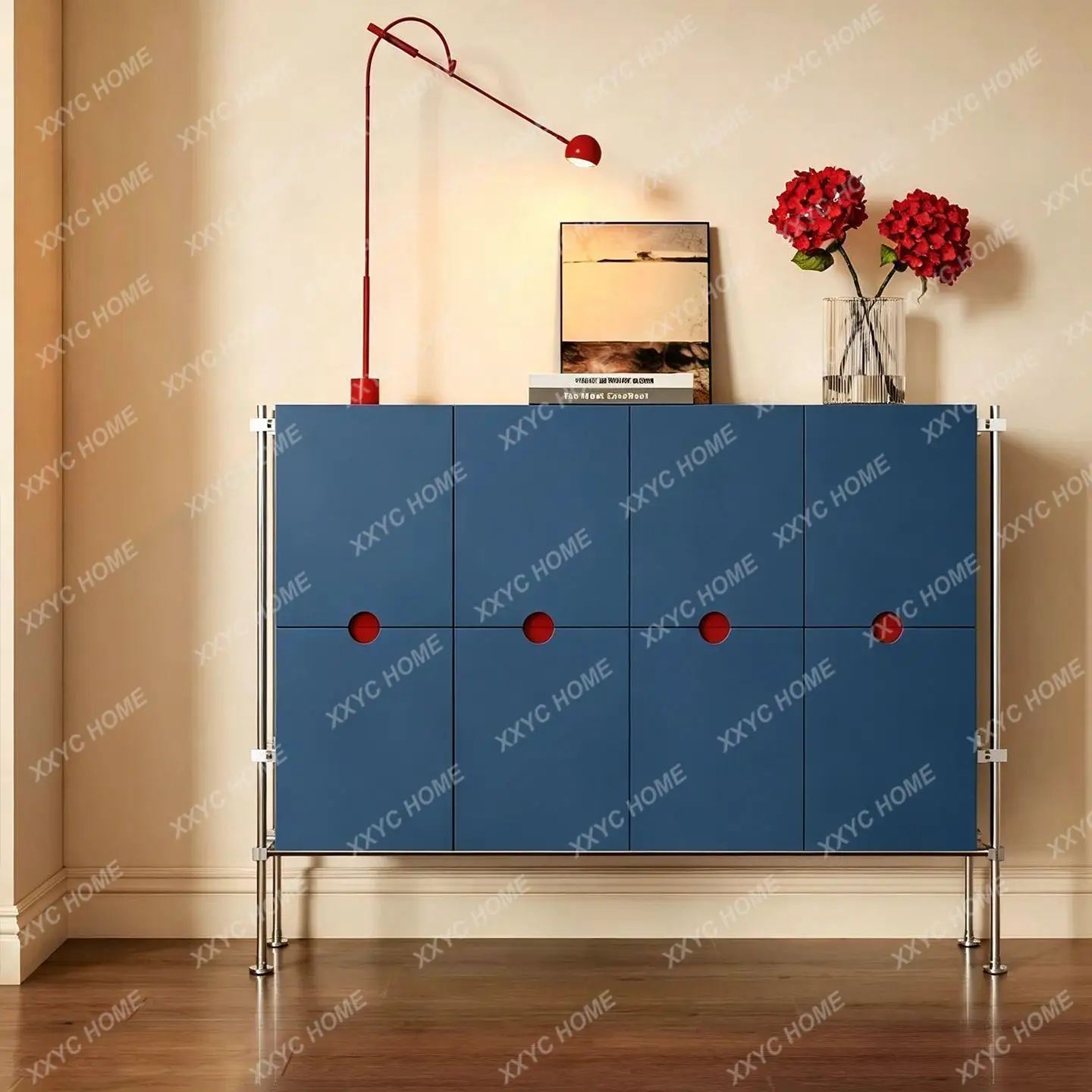 Side cabinet Ocean board Bucket cabinet Side  Entrance Bauhaus optical axis storage cabinet