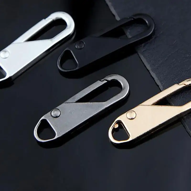 Metal Zipper Puller Luggage Accessories Bag Zipper Head Down Jacket Coat Zipper Puller Detachable Zipper Puller Solid Color