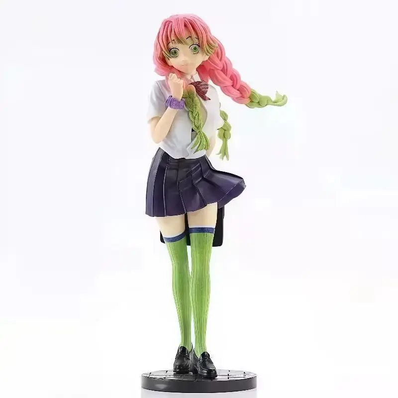 new-demon-slayer-corps-mitsuri-kanroji-face-swap-action-figure-school-uniform-statue-anime-collectible-for-anime-fans