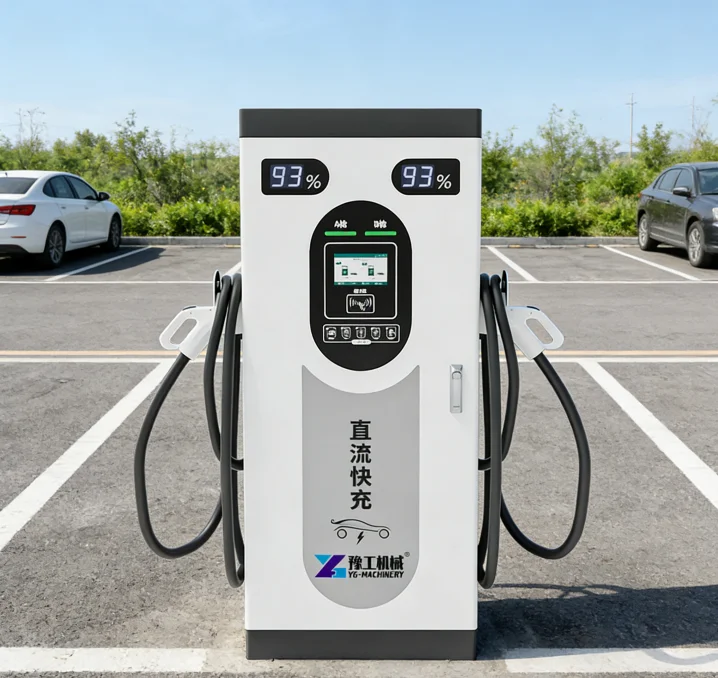 EV Charging Station DC Fast Charger 30kW 40kW Floor Mounted Electric Vehicle Charger With Digital Display For  Gas Station