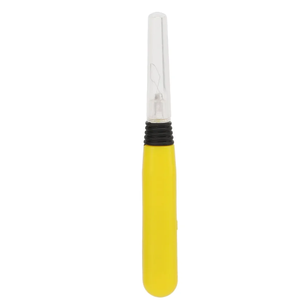 

Battery Powered LED Needle Threader Plastic Easy Grasp Illuminated Threader Soft Wire Line Yellow Needle Threader Tool