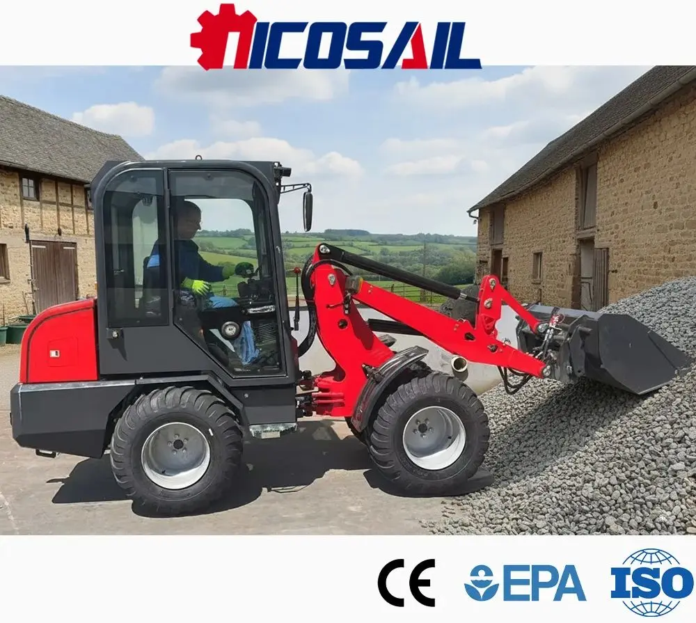 

Дизельный телескопический фронтальный погрузчик нового состояния 4x4 с рычажным рычагом, компактная машина, скидка 50%