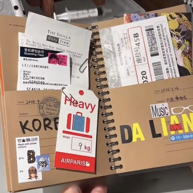 A5 Kangaroo Pocket Notebook Kraft Paper Coil Notepad High Value Travel Journal DIY Student Hand Ledger Storage Notebook