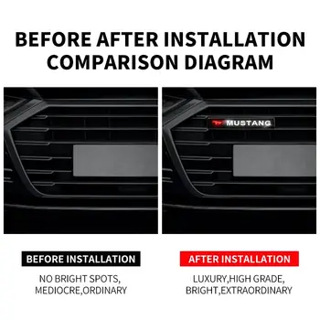 適用於福特野馬、謝爾比GT 350/500、眼鏡蛇、福克斯2/3 MK3、翼虎的汽車前引擎蓋格柵標誌LED防水改裝燈 8 最佳銷售 LED福特標誌 - №6