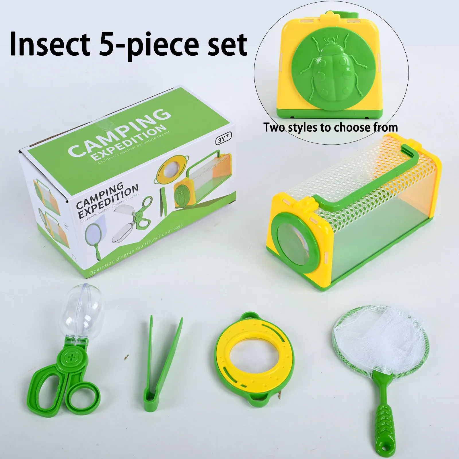 

Insect Observation Box, Capture Clip, Collector, Magnifying Glass, Exploration, Multi-Functional Kindergarten Outdoor Toy