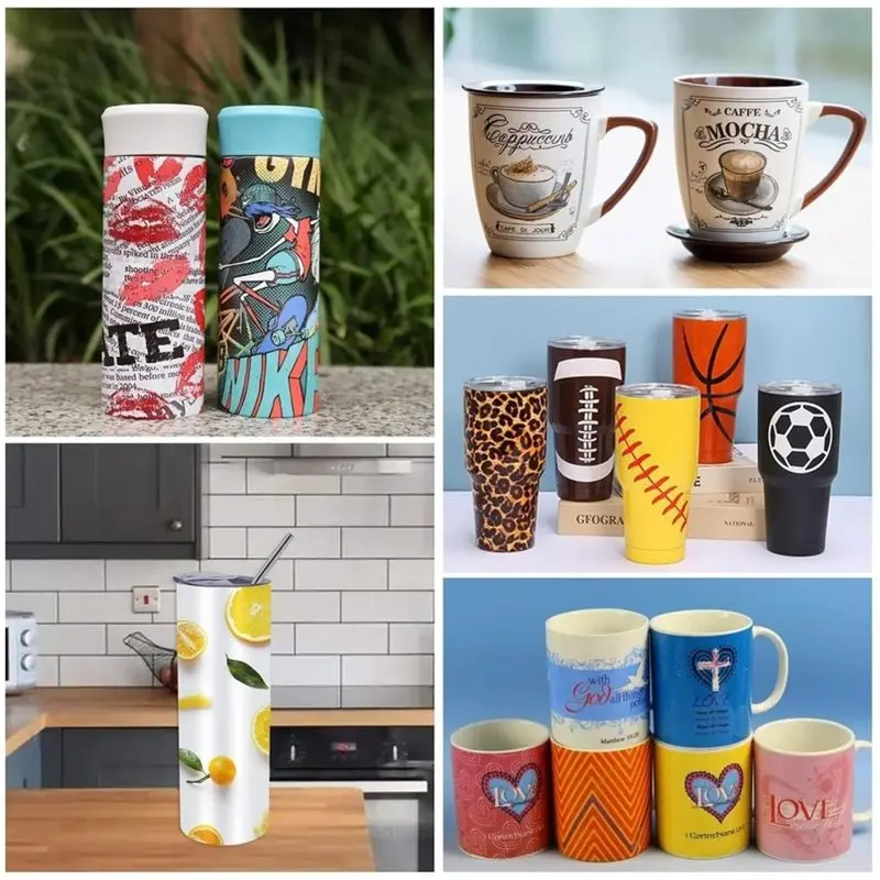 IALJ-For Blanks Compatible 30 Oz Tumblers 50 Pcs Sublimation Shrink Wrap Sleeves,8X12 Inch Heat Transfer Shrink Film Bags