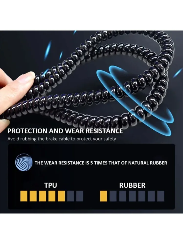 AliExpress NONE 1/2PCS Bicycle Harness Spiral Wrap TPU Protective Sleeve for E-Bike Brake Wire Cables Portable Cable Organizer Line Cover