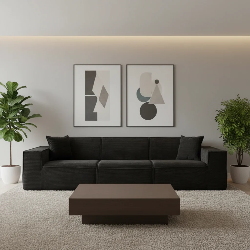 Bestseller Modern Minimalist Fabric Modular Sectional Sofa Set No Assembly Required Compressed Living Room