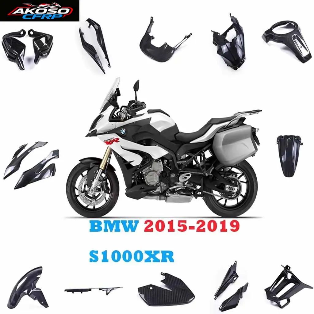 

Motorcycle Mudguard Protector For BMW S1000XR 2015-2019 100% 3K Carbon Fiber Fuel Tank Cover Side Panels Guard Parts Accessories