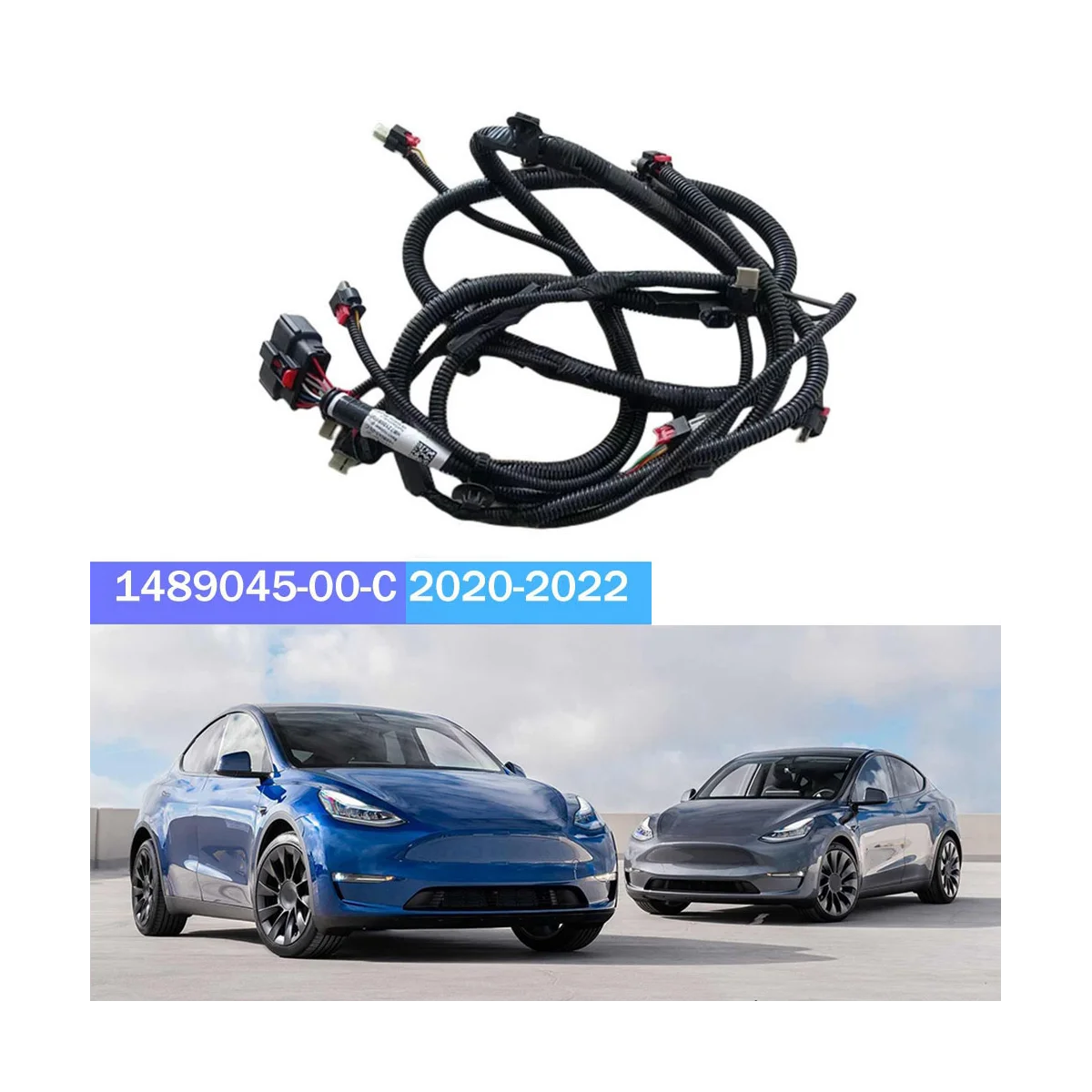 Front Bumper Wiring Harness Assist Sensor 1489045-00-C for Tesla Model Y 2020-2022 Wiring Harness Spare Parts Assembly