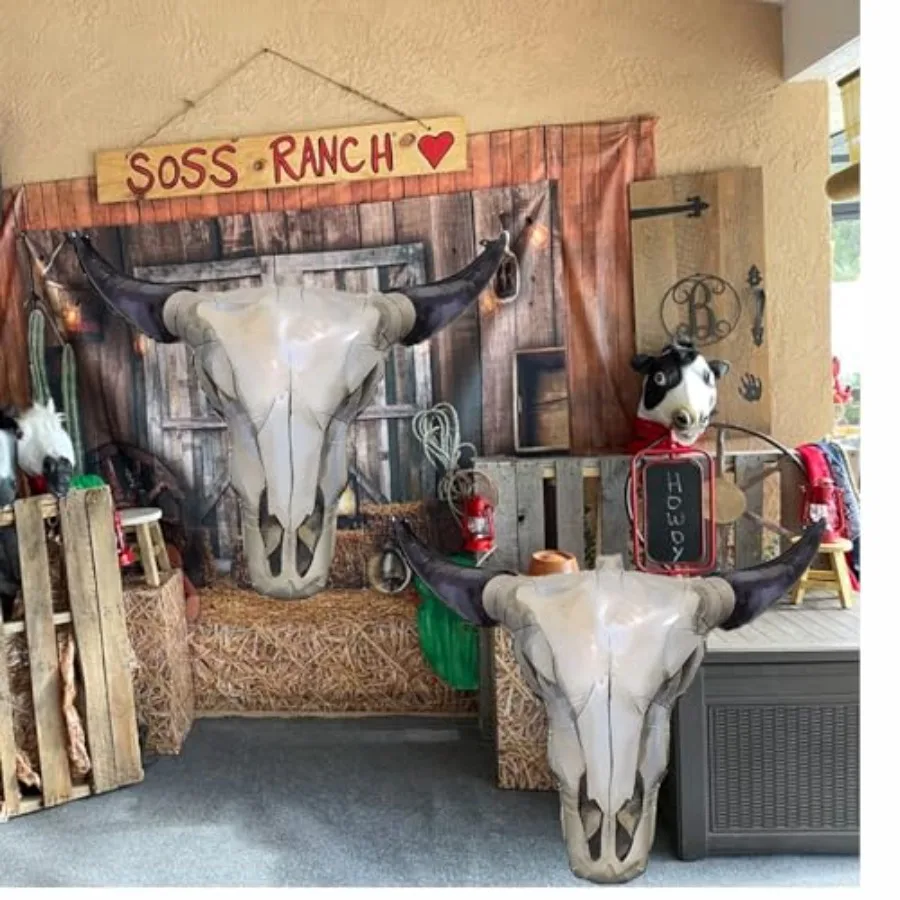 3 pacote ocidental longo chifre vaca festa balões cowboy longhorn folha de alumínio balão para festa parede cowgirl decorações último rodeio