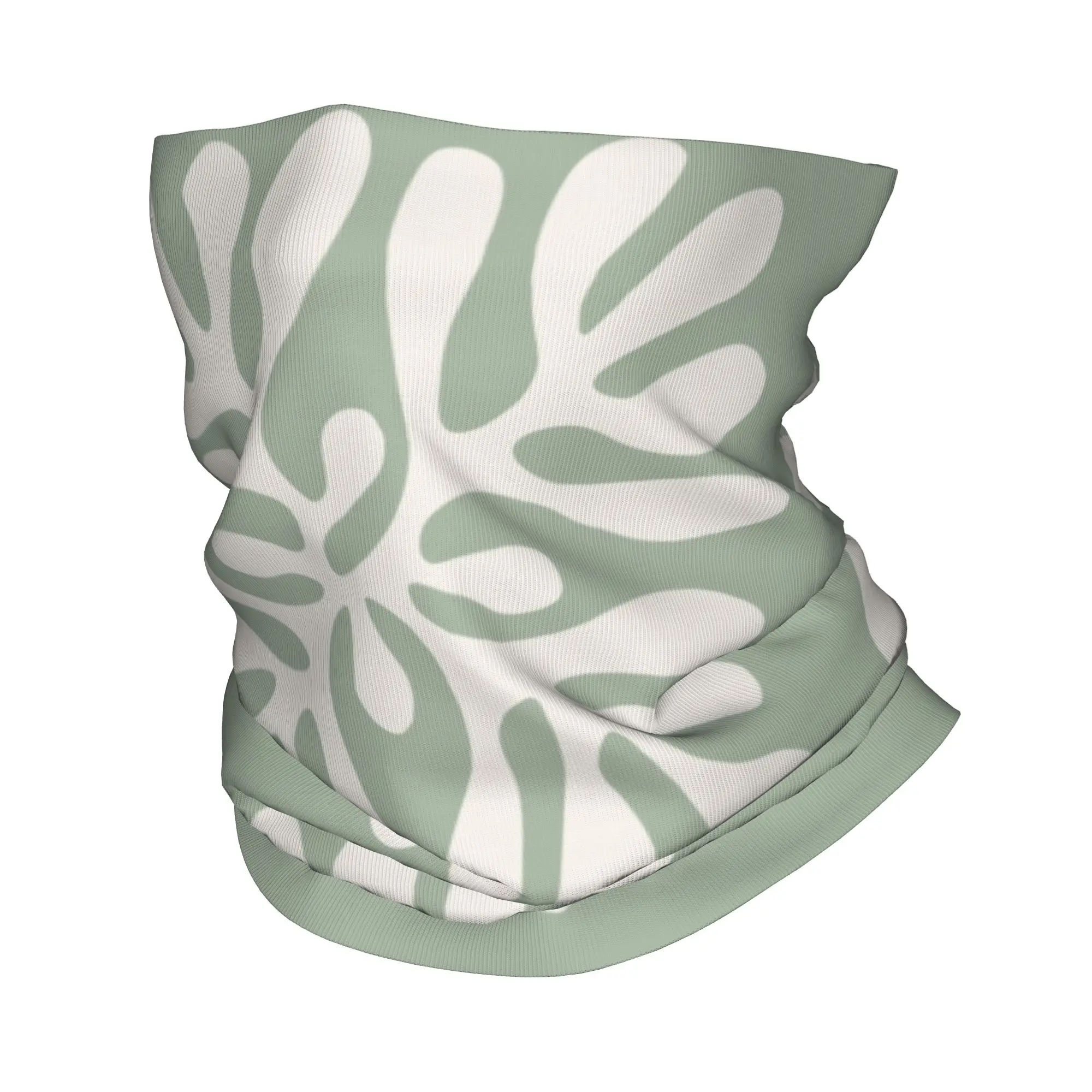 Cubre Cuello/Bandana/Balaclava Verde Salvia para Esquí y Caza, para Hombres y Mujeres, Bufanda Envolvente, Calentador Facial