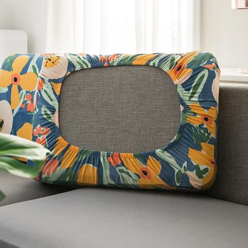 Afdrukken Elastische Sofa Zitkussen Cover Voor Meubels Protector Sofa Covers Huisdieren Kids Sofa Kussen Case Verwijderbare Woonkamer