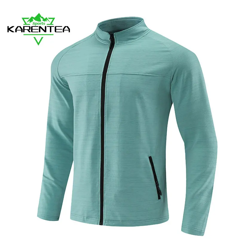 Karentea Men Run Sports Gym Sport Running Training Fitness Bodybuilding Sweatshirt Outdoor Sportswear Male Hooded Jacket Dry Fit