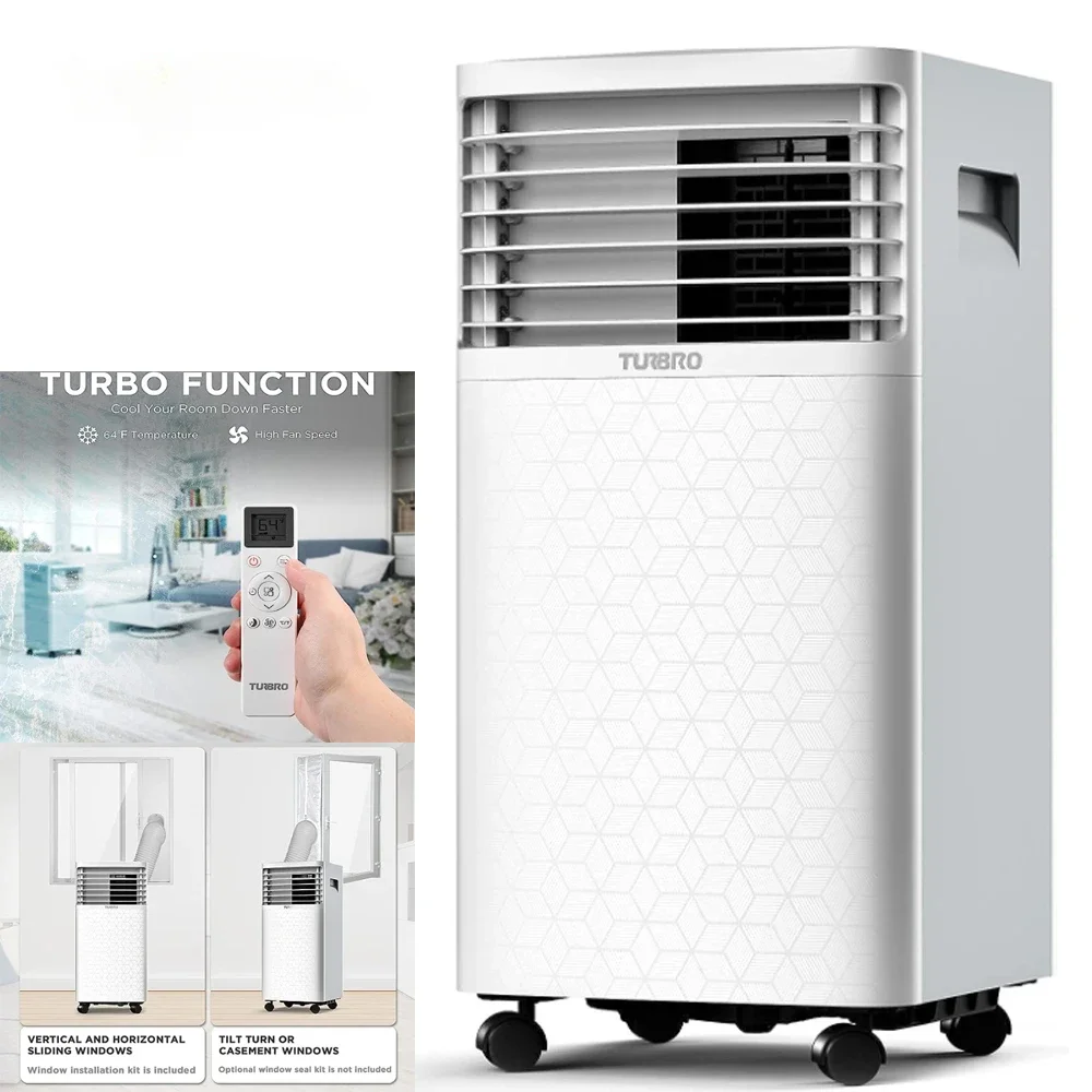 Portable 10,000 BTU ASHRAE Portable Air Conditioner, Dehumidifier and Fan, 3-in-1 Floor AC Unit for Rooms