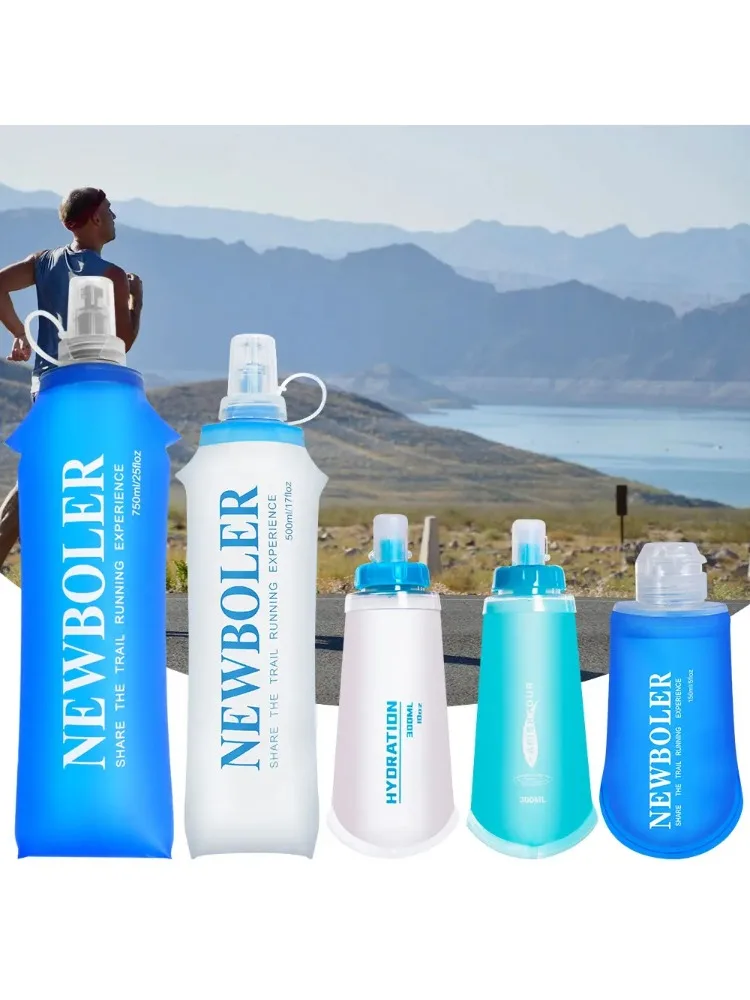 AliExpress Outdoor Silicone Water Bottle150/250/500/750ml Foldable Portable Water Bottle Suitable for Running Hiking Cycling Mountaineering