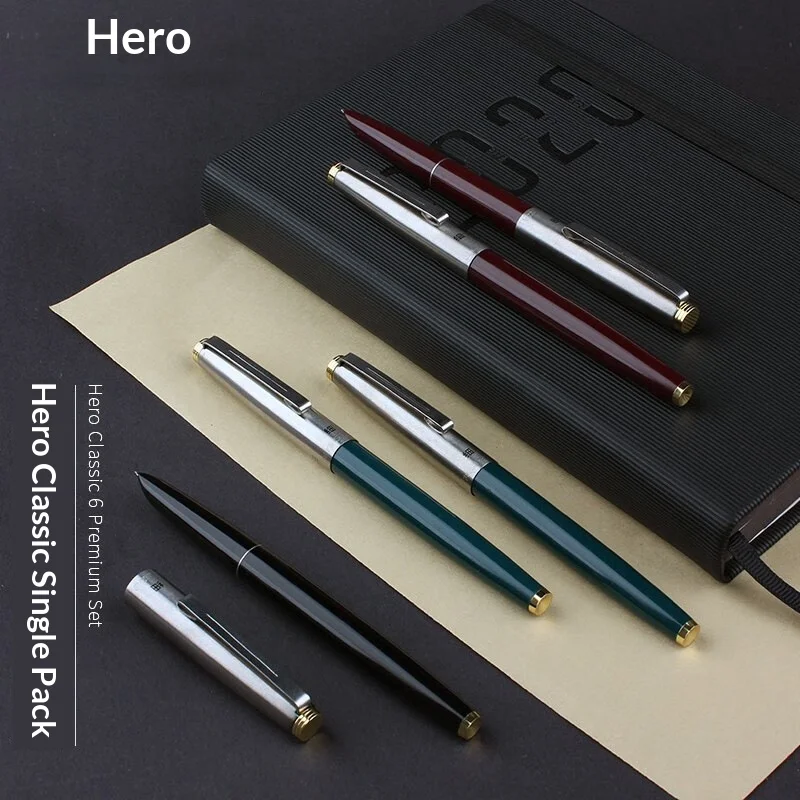 

HEOR Fountain Pen 329 Dark Tip 0.38 Ultra Fine Classic Vintage Collection Used Streamlined Pen Body Business Sign Pen Stationery