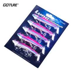 Goture Luna 5pcs/lot Fishing Lure Swimbait Jig Head Rubber Tail Soft Lure Searchbait 18g 21g 28g Silicone Bait Fishing Tackle
