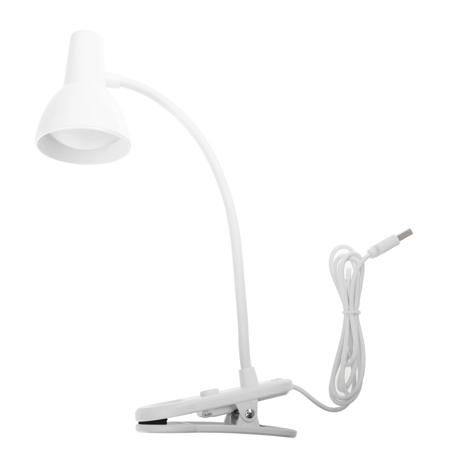 

Clip on Desk USB Charging Foldable Table Reading Light Night Studying Lamp Student Bedroom Study Lamp White Abs Durable Material