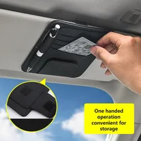 Multi functional ID storage clip car sun visor sun visor small card bag clip car glasses clip banknote storage bag 3