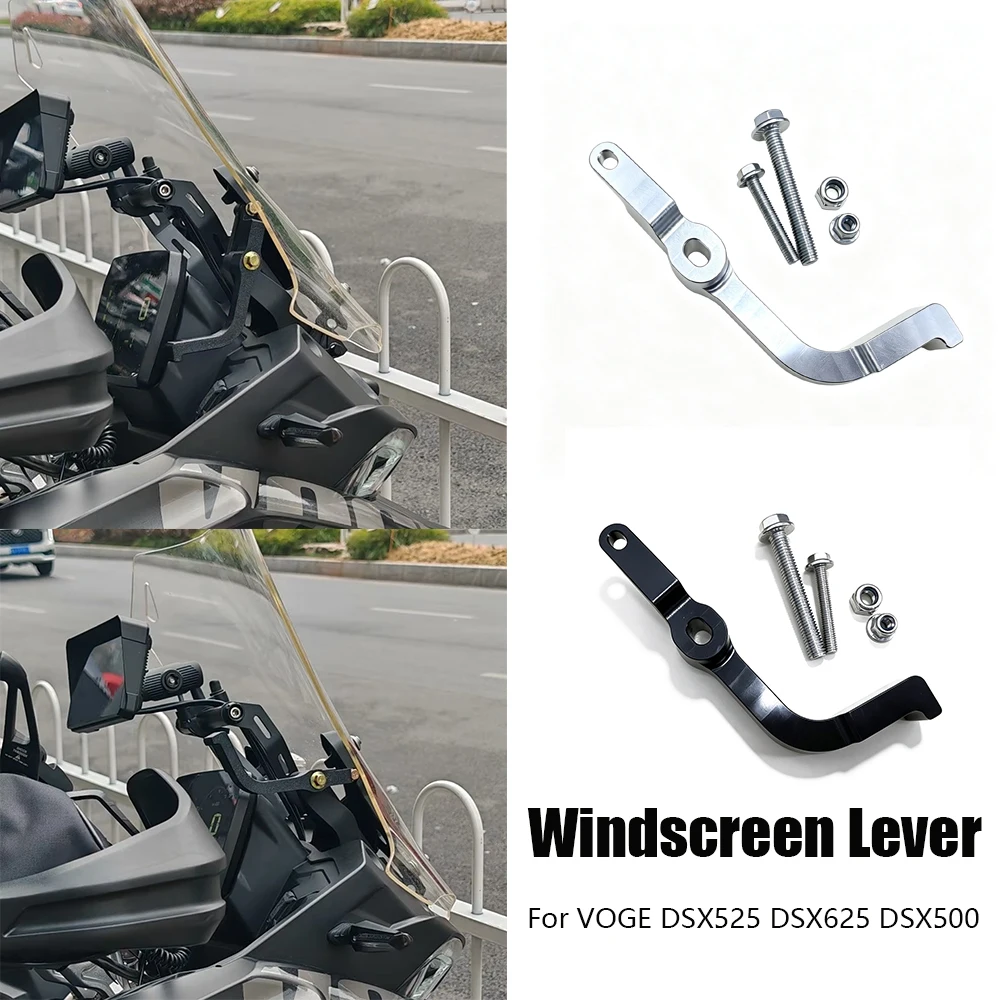 For VOGE DSX525 DSX625 DSX500 Motorcycle One-button Lifting Aid Device Racing Windshields and Lifting Levers Aluminum Windscreen
