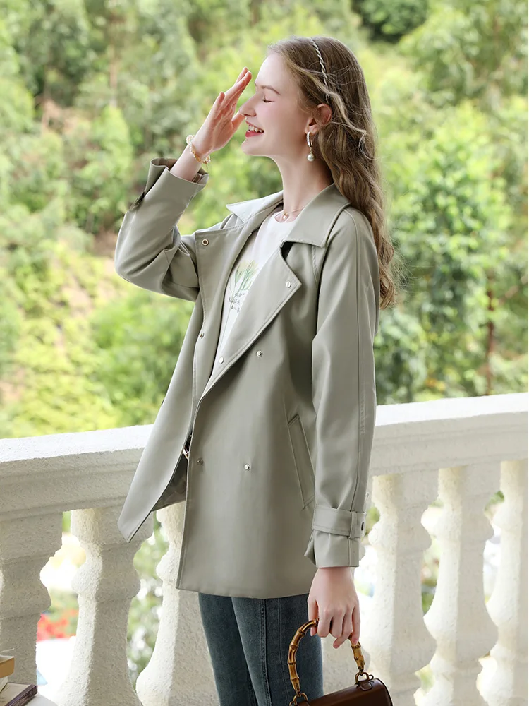 I BELIEVE YOU Trench for Women French British Long Windbreaker Coat Autumn New 2024 Straight Trendy Elegant Jackets CFY245598A