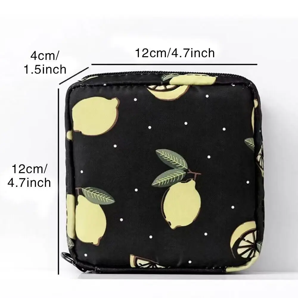 Girl Headphone Case Makeup Organizer Credit Card Holder Change Purse Tamper-Proof Storage Bag Sanitary Bag Sanitary Mat Bag