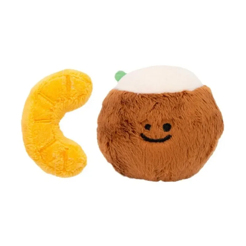 

New Cute Coconut Toy Food Sound Slow Food Plush Pet Toy Fun Dog Puzzle Slow Food Cat and Dog Puppy Toys Dog Accessories