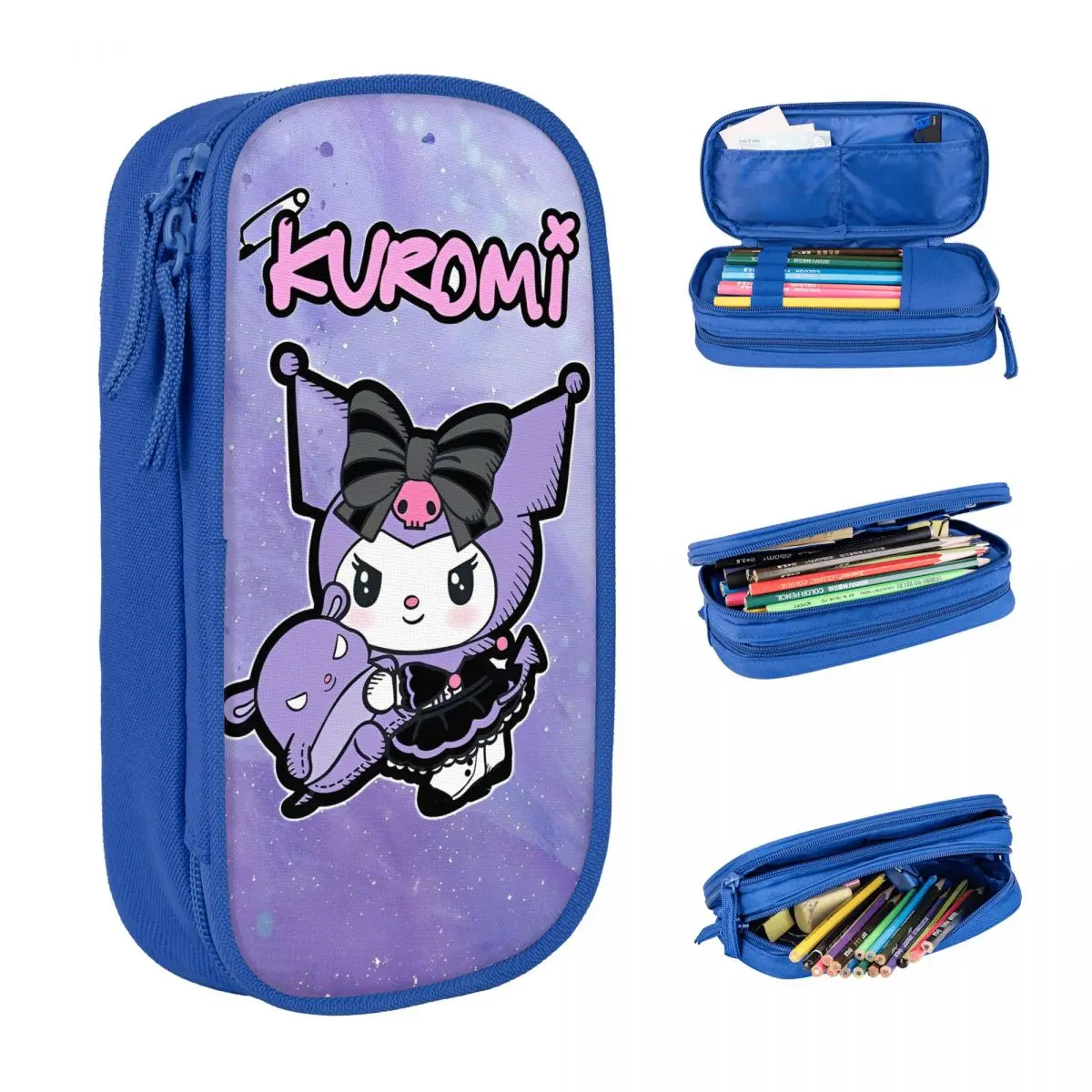 

Куроми мультфильм аниме животное пенал большой пенал для мальчиков и девочек холст эстетические школьные пеналы с принтом канцелярские принадлежности
