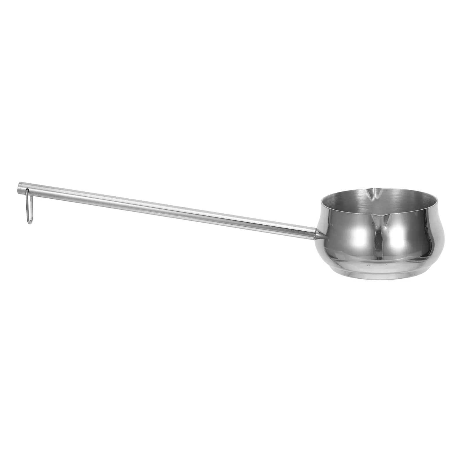Stainless Steel Mini Soup Pot with Spout and Ergonomic Long Handle Measuring Saucepan for Hot Oil Butter Melting Cheese view 4