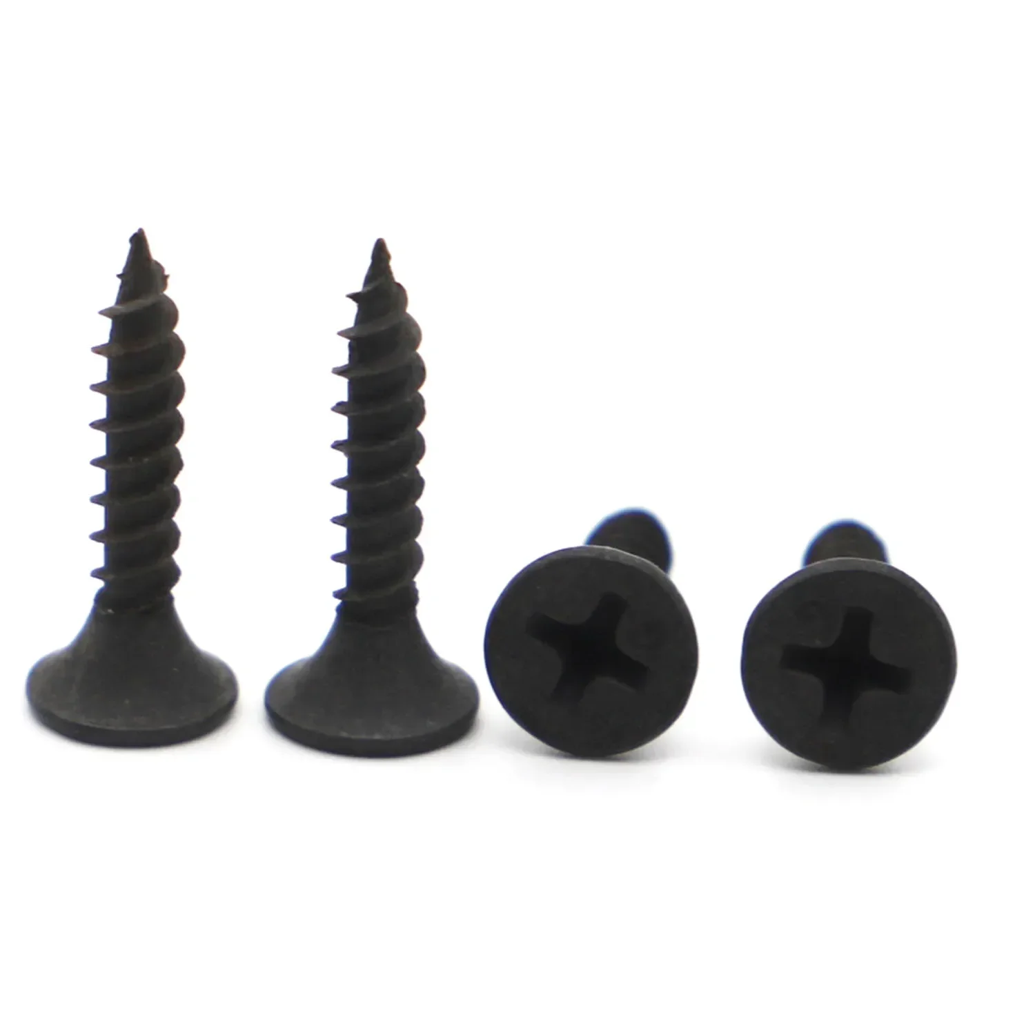 

M3.5 M4 20pcs Black Carbon Steel Fibreboard Flat Countersunk Screws Self-tapping Wood Screw