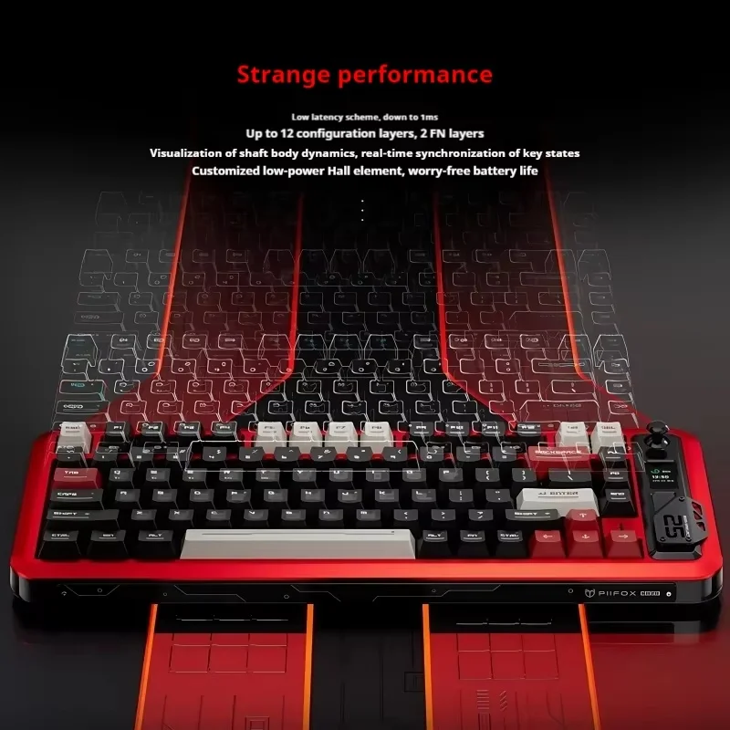 Magnetic Axis Wireless Three Connection Modes Game Aluminum Alloy Material ESports Fearless Contract Game Walker75 Keyboard